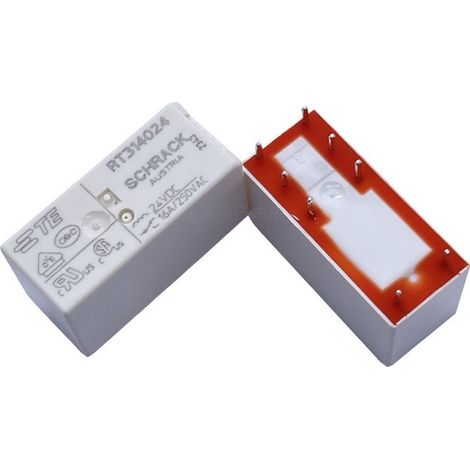 TE Connectivity RT314024 24VDC 16A 8-pin single on/off relay, genuine imported original product, made in Austria.