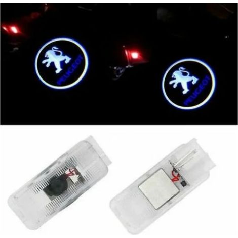 2 luces de bienvenida para Peugeot 307/407/508/408/406/607/806, proyector láser LED, letreros, luces de puerta, lámparas de pie. (1/5)