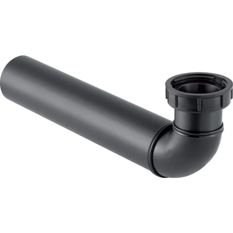 Geberit coude de raccordement 90° avec écrou-raccord : d=50mm, G=1 1/2″, noir, 152119161