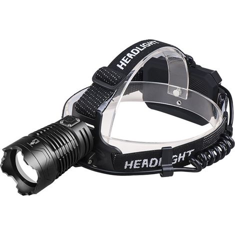 Wiederaufladbare LED-Stirnlampe XHP360, Micro-Typ-C, 36 Zellen, 2800-3000 Lumen, IPX4 wasserdicht, ultrahelle Zoom-Stirnlampe. (1/5)