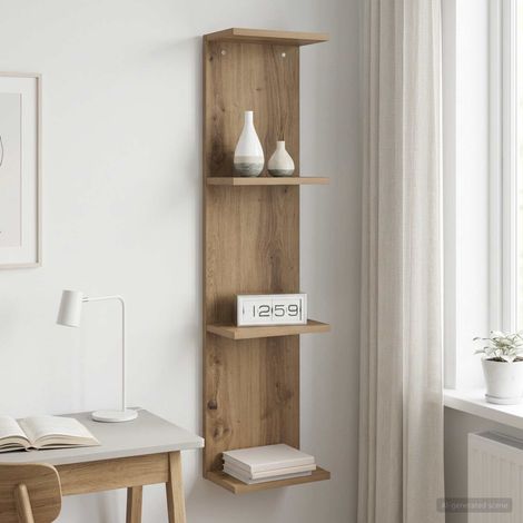vidaXL Étagère Murale Chêne artisanal 22 x 15 x 100 cm (1/5)