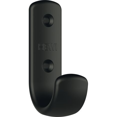 Perchero hewi 477.90B060 montado en pared acabado mate negro