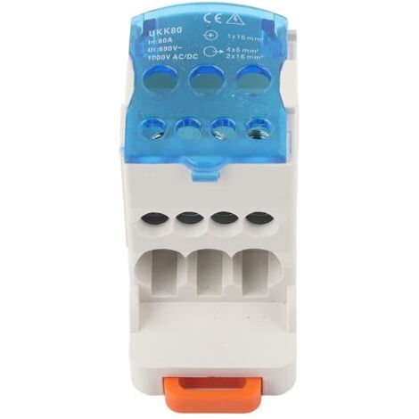 Memkey – Boîte de dérivation électrique 16mm² – Bornier en cuivre – Installation rapide sur rail DIN – Résistante aux hautes températures (1/5)