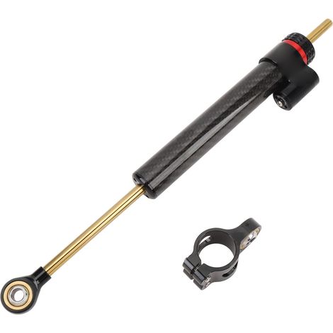 Stabilisateur d'amortisseur de direction de moto Sécurité améliorée Stabilité améliorée Contrôle sensible Alliage d'aluminium réglable pour moto Style fibre de carbone.