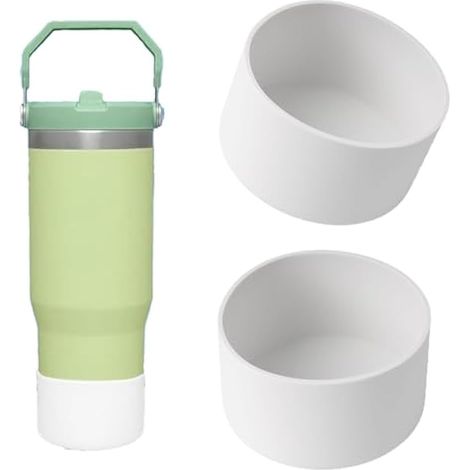 2 pièces Silicone pour Stanley Quencher Adventure 12-24oz, Protection de Fond pour Bouteille Stanley IceFlow 20oz et Compatible Hydro Flask 12oz 21oz 24oz (1/5)