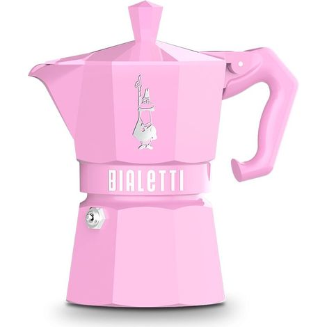 Bialetti Moka Exclusive cafetera rosa pastel 3 tazas