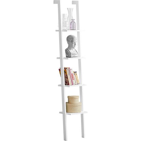 SoBuy Modern 4 Tiers Display Storage Wood Wall Shelf, FRG15-W (1/5)