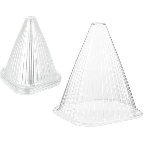 (transparent)Relaxdays Cônes de forçage en lot de 24, protection contre escargot, gel, croissance, 22 x 19 x 19 cm, PVC, transparent (1/5)