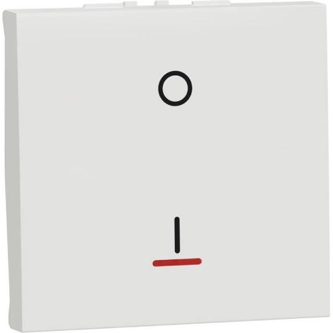 Unica - interrupteur bipolaire lumineux (indication) - 2 mod - Blanc - méca seul (NU326218S) (1/3)