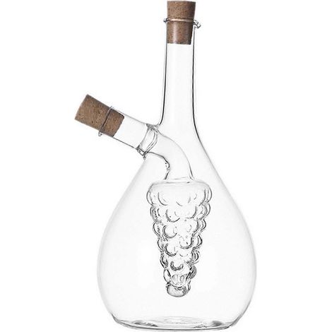 Distributeur d'huile et de vinaigre, bouteille en verre transparente, distributeur d'huile de cuisine (1/4)