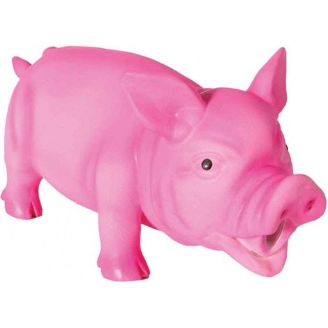 Cochon, son original, latex/fibre de polyester 21 cm