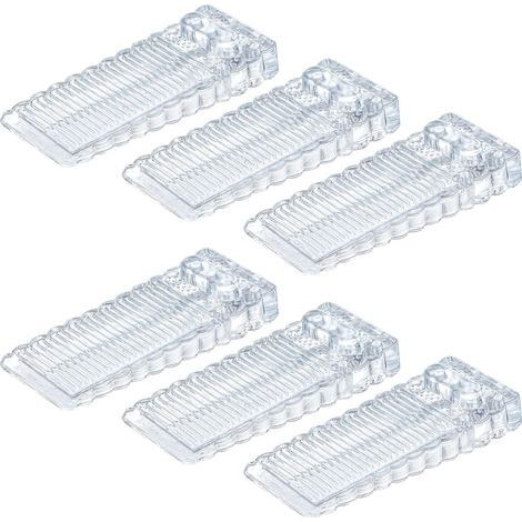 Rutschfester Türstopper Bodentürstopper Transparenter Türkeil Höhenverstellbar für Zementparkettfliesen 6 Stück