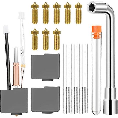 Anycubic Kobra 3 Hotend-Kit, Hotend-Set für 3D-Drucker mit 8 x 0,4 mm Messingdüsen, für Kobra 3/Kobra 3 Combo (1/5)