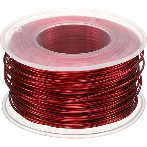 Fil À Bonsaï Aluminium Anodisé Rouleau Fil Formation 1mm/18 Gauge Longueur 98ft Fil Souple Pour Bonsaï Pour Jardin, Horticulture, Paysage, Plantation, Rouge (1/5)