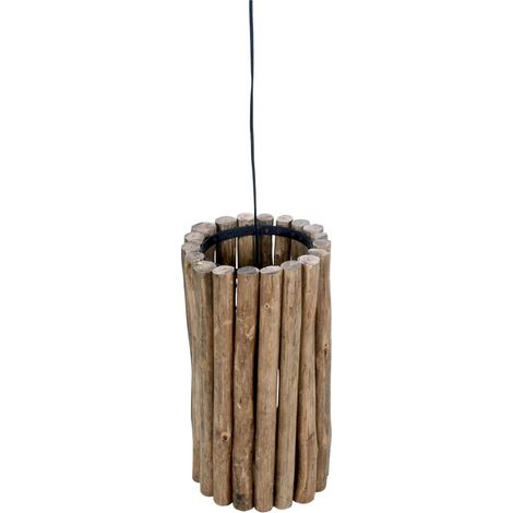Suspension bois naturel style branches teck pour salon chaleureux - teck naturel bois clair (1/3)