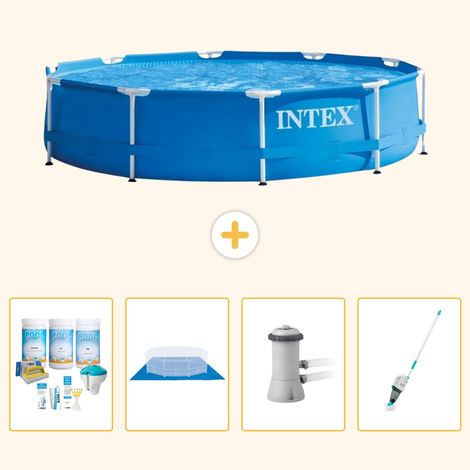 Intex Piscine Tubulaire Ronde - 366x76 cm - 5-pièces S21009 (1/5)
