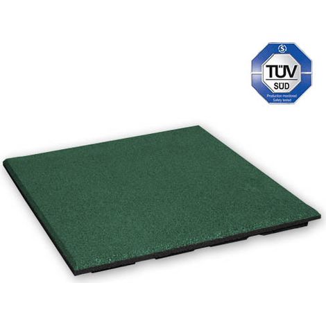 Rubber tegels 30 mm - 1 m2 (4 tegels van 50 x 50 cm) - Groen (1/5)