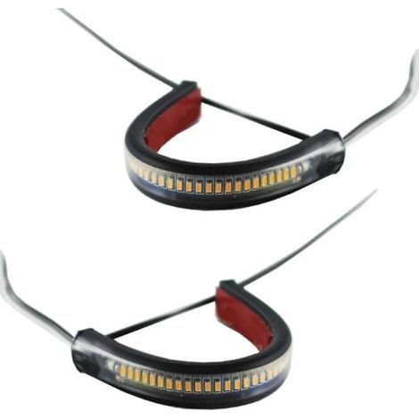 Clignotants de fourche à LED pour moto, feux de jour, feux de détresse (1/4)