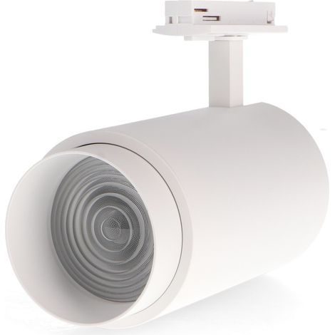 IluminaShop - Foco LED para Carril White Bari 30W Optica Regulable Monofasico CCT IP20