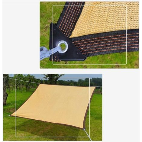Schattierungsnetz, Sonnensegel, 85 % UV-Schutz, Schattierungsgewebe, winddichtes Schattierungsgewebe für Gewächshäuser mit Ösen, 3 x 3 m (1/5)