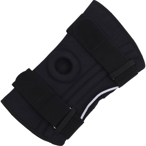 Genouillère avec stabilisateurs latéraux, orthèse de compression réglable pour soulager les douleurs articulaires chez les hommes et les femmes. (1/5)