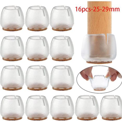 16 Stuhlkappen 25-29 mm Silikon-Möbelgleiter Schutzpads Stuhlbeinüberzüge Tischüberzüge Rayu (1/5)