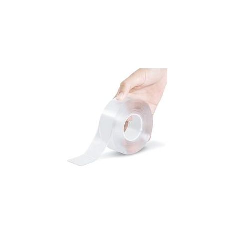 Double Face Extra Fort (3 m), Ruban adhésif double face robuste, sans traces, amovible, réutilisable, lavable – Ruban adhésif multifonction comme vu à la télé (1/5)