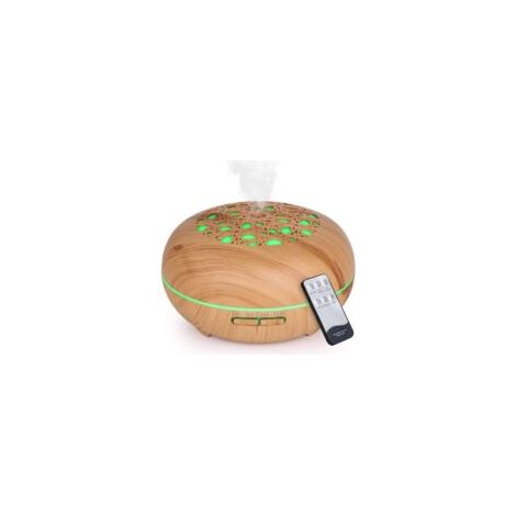 Diffuseur d'huiles essentielles 550ML – Humidificateur électrique à grain de bois – 3 réglages de minuterie – Brume froide silencieuse (1/5)