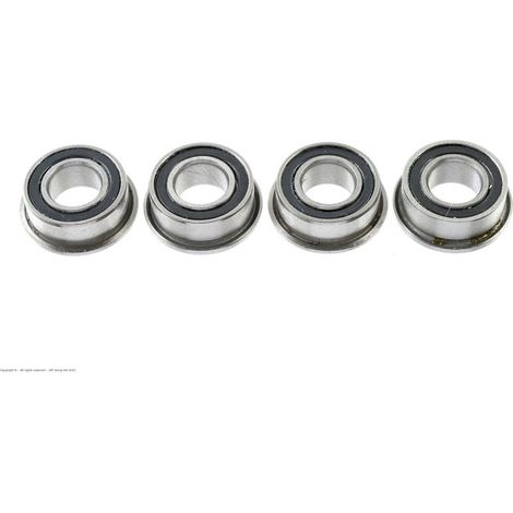 Revtec - Ball Bearing - Chrome Steel - ABEC 3 - Rubber Shielded - 5X10X4 - Flanged - MF105-2RS - 4 pcs
