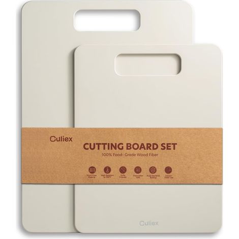 Planche à Découper en Fibre de Bois, Lot de 2, Composite Cutting Board Set (1/5)