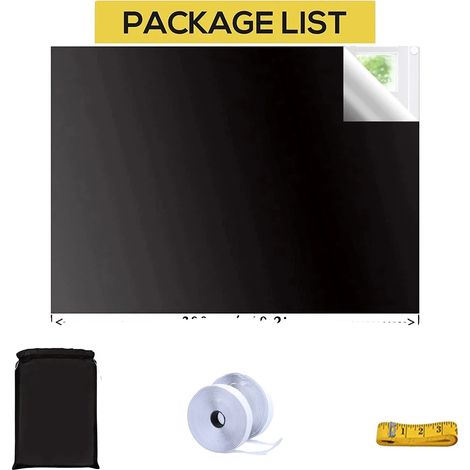 Cortina opaca para ventana, máxima privacidad, eficiencia energética, 145 x 300 cm (57 x 110,2 pulgadas) (1/2)