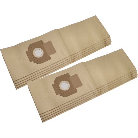 vhbw 10x sacchetti compatibile con Ghibli 590K aspirapolvere - in carta, marrone