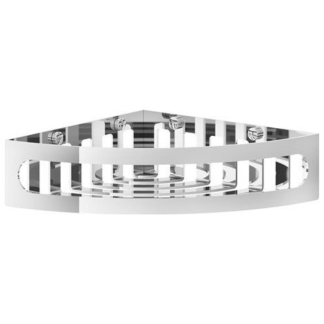 Gessi Rilievo, estantería de esquina con cesta de metal, 59561031