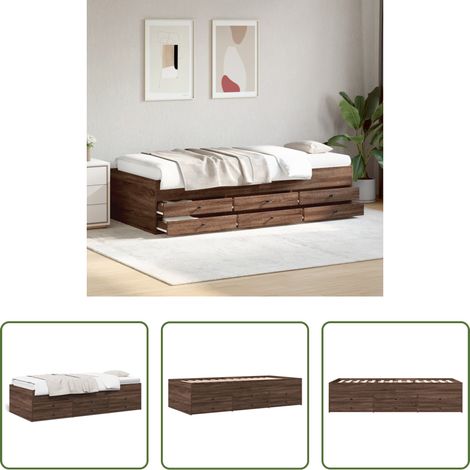 Schubladenbett -  Tagesbett mit Schubladen ohne Matratze 100x200 cm (1/5)