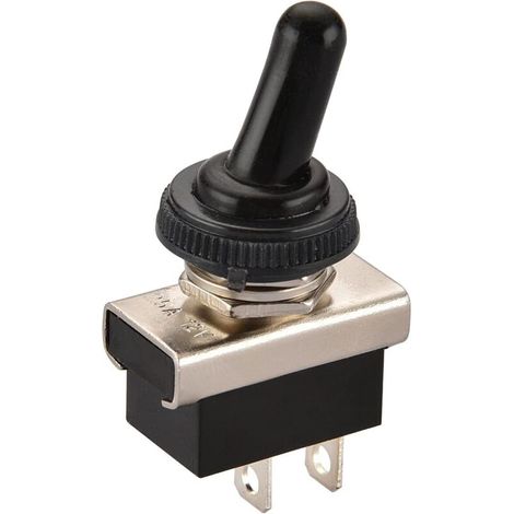 Metal Interrupteur À Bascule Flip 12V 25A SPST On/Off 2 Position 2 Broches Pour Voiture Dash Light Avec Capuchon Imperméable À L'eau