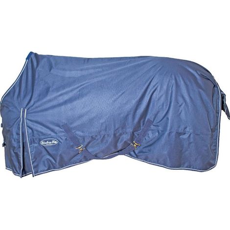 Coperta impermeabile da paddock con interno pile senza imbottitura: 90 cm, Blu navy