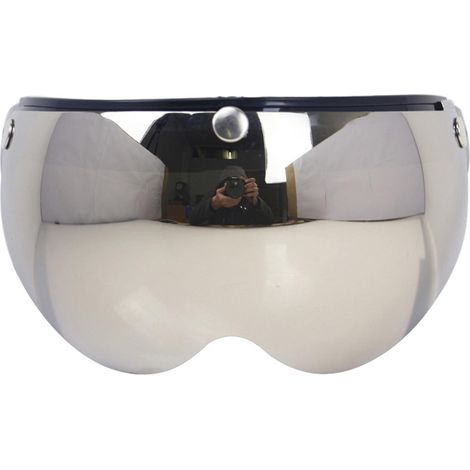 Universelles winddichtes 3-Druckknopf-Motorradhelmvisier, klappbares Frontvisier, Windschutzlinse, Ersatz
