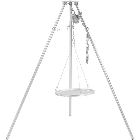 BBQ-Toro Dreibein Schwenkgrill mit Ø 50 cm Grillrost, Edelstahl, Höhenverstellbar 119-184 cm (1/5)