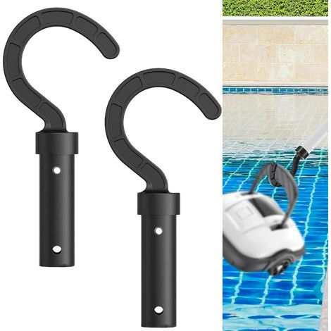 2 Crochet Robot Piscine Pool Vacuum Sweeper Hooks Pool Pole Hooks Crochets Pour Aspirateur de Piscines Crochet Robot Piscine Adaptés à Tous Les Types de Nettoyeurs et D'aspirateurs de Piscine