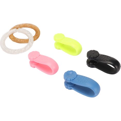 Clip acupression en forme de fleur, ABS portable, soulage les maux de tête, pince à points de pression manuelle, outil de thérapie naturelle, pratique et léger. (1/5)