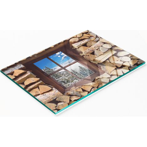 Panneau décoratif multifonctionnel en verre pour cuisine, fenêtre d'hiver 80x52 cm (1/5)
