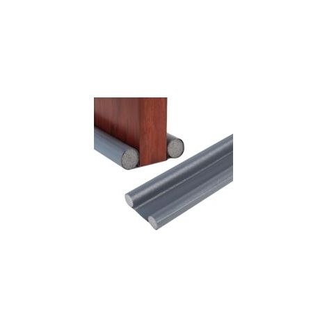 96 cm Türdichtung unten, doppelt isolierender Türzugstopper, Türbodendichtung für Innentüren, kältebeständig, winddicht und staubdicht (Grau)