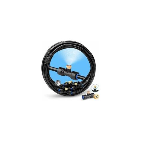 Brumisateur extérieur 8m avec 7 buses Tube en PU résistant aux UV Adaptateur laiton pour connexion durable (1/3)