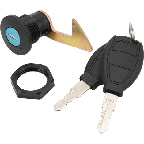 Coffre de rangement universel pour scooter électrique, serrure de coffre en aluminium et plastique, crochet coudé, fixation arrière (1/5)