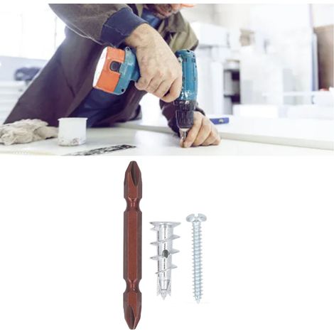 Dübelset für Trockenbauwände + 50 selbstbohrende Metalldübel + 50 Zink-Hohlwandschrauben (hohe Festigkeit, 50 lbs, einfach zu montieren) (1/5)