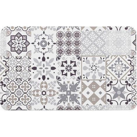 Tapis de Bain Salou Ultra-Absorbant  - Effet Mosaïque Carrelage Naturel 50x80 cm (1/5)