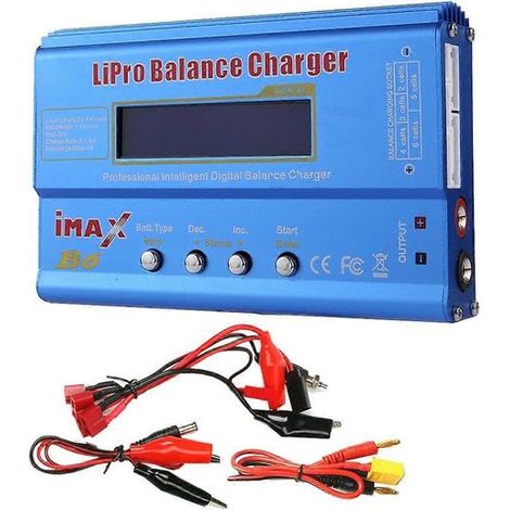 Chargeur de batterie LiPo IMAX B6 80W + chargeur d'équilibrage numérique LiPo XT60 pour batteries LiPo, NiMH, Li-ion et Ni-Cd (1/5)