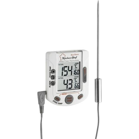 Thermomètre de cuisine TFA Dostmann 14.1503 température du four et à coeur, avec écran tactile, avec minuteur, alarme 1 (1/2)