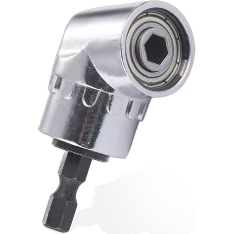 Punta da trapano ad angolo retto a 105°, adattatore per cacciavite angolare, con esagono da 1/4" e supporto magnetico, accessorio per cacciavite angolare per avvitare e (1/5)