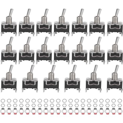 20 pièces BERM lumière LED interrupteur à bascule marche-arrêt 2 vitesses 2 broches 15A 250VAC BEM1021 (1/5)